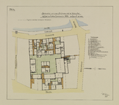 214100 Plattegrond met indeling van de Rijksmunt, gelegen tussen de Oudegracht en de Neude te Utrecht, met intekening ...